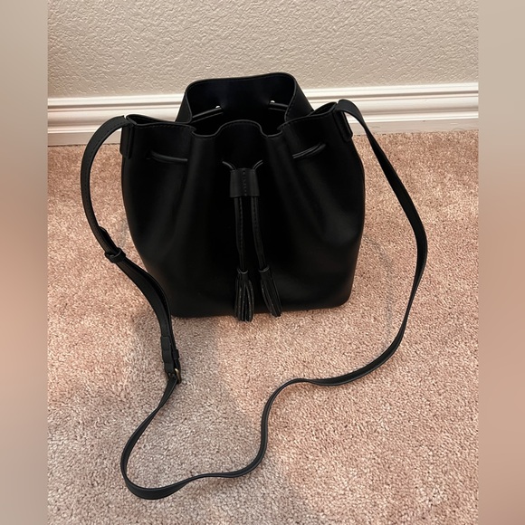 J. Crew Factory - Black Bucket Crossbody Bag - Picture 1 of 5